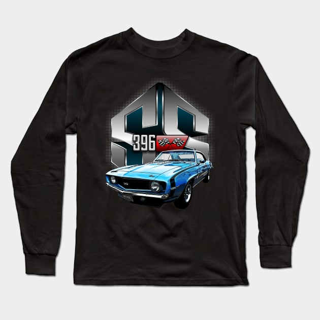 All-Over Vintage Auto Series Camaro SS 396 Long Sleeve T-Shirt by allovervintage